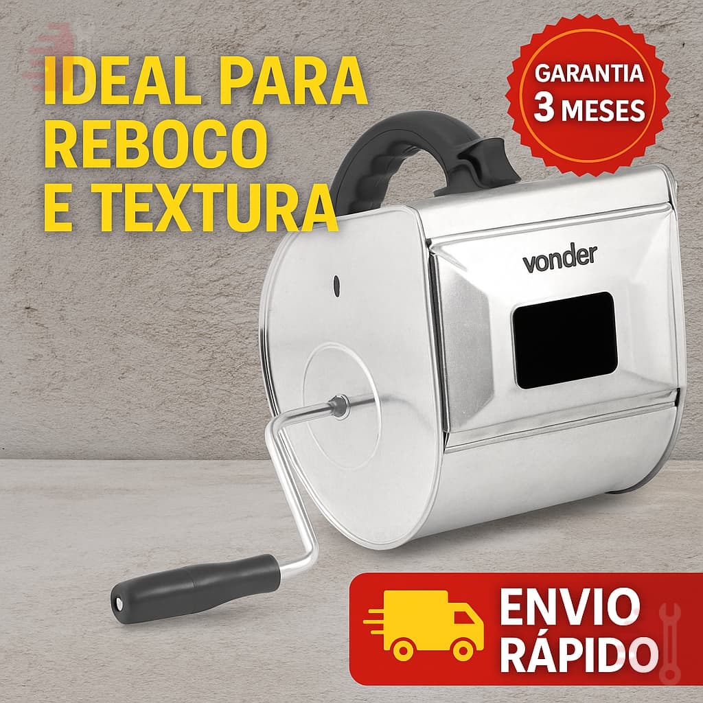 Chapiscadeira Manual Vonder Aplicador de Chapisco Reboco Textura Chapisqueira Prática