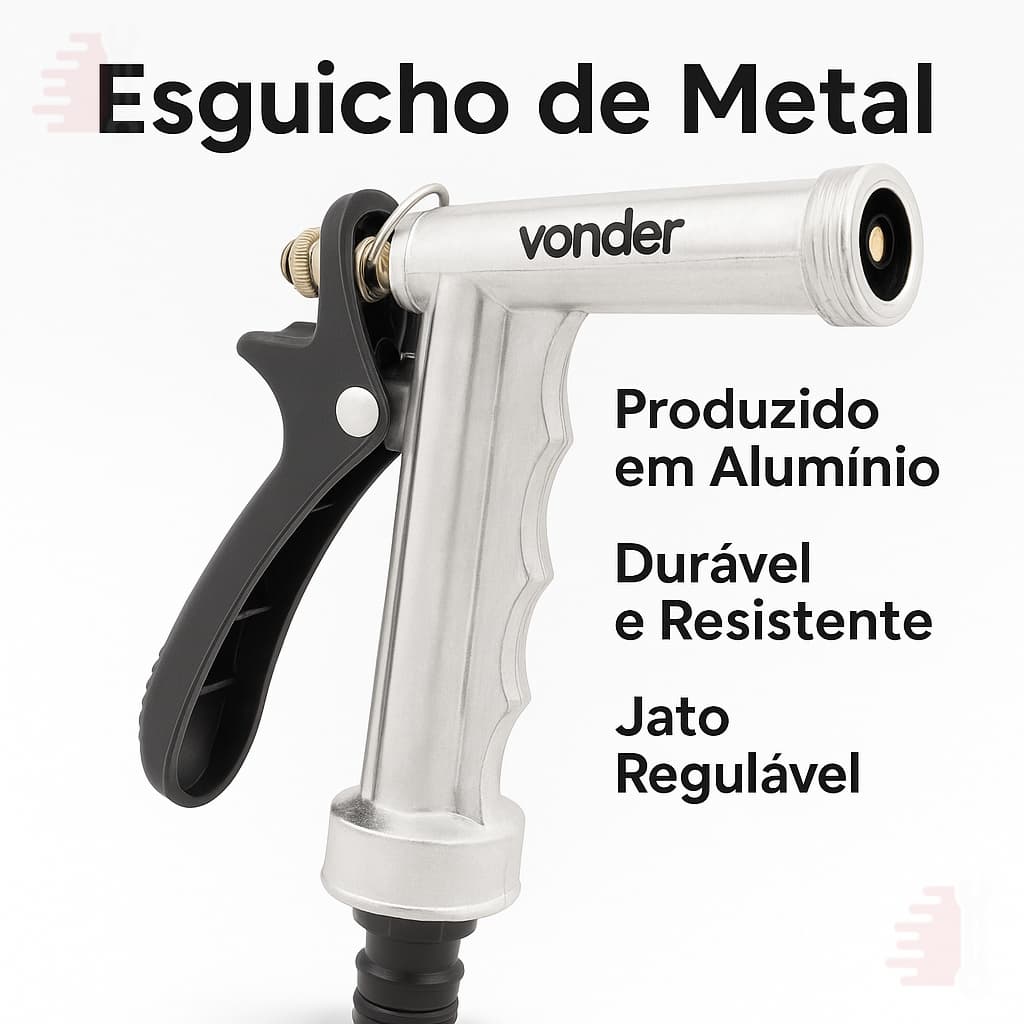Esguicho Para Mangueira De Metal EP 237 Vonder Jardim Horta Plantas Jato De Água