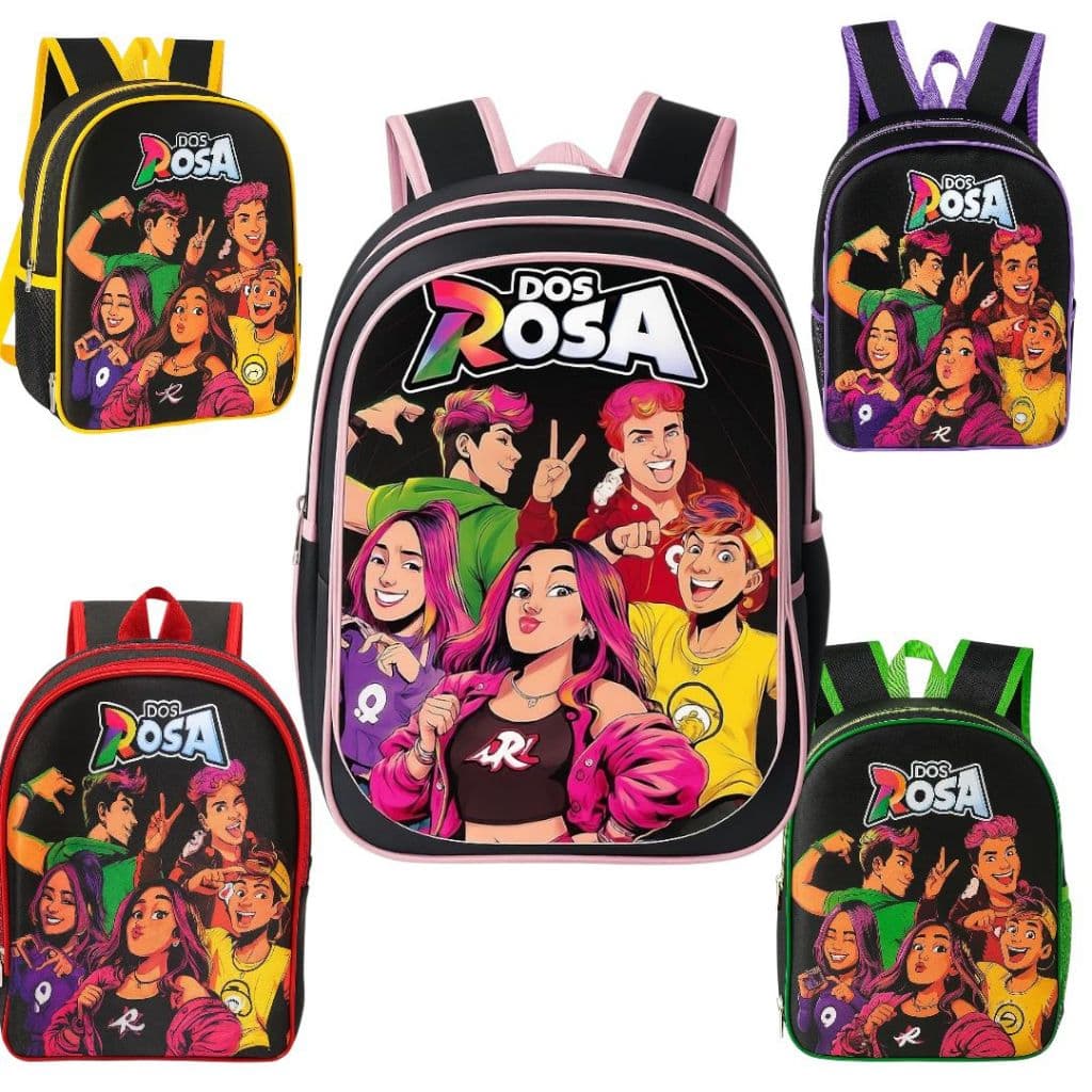 Mochila Costa Infantil Emily Vick dos rosas Mochila forro interno