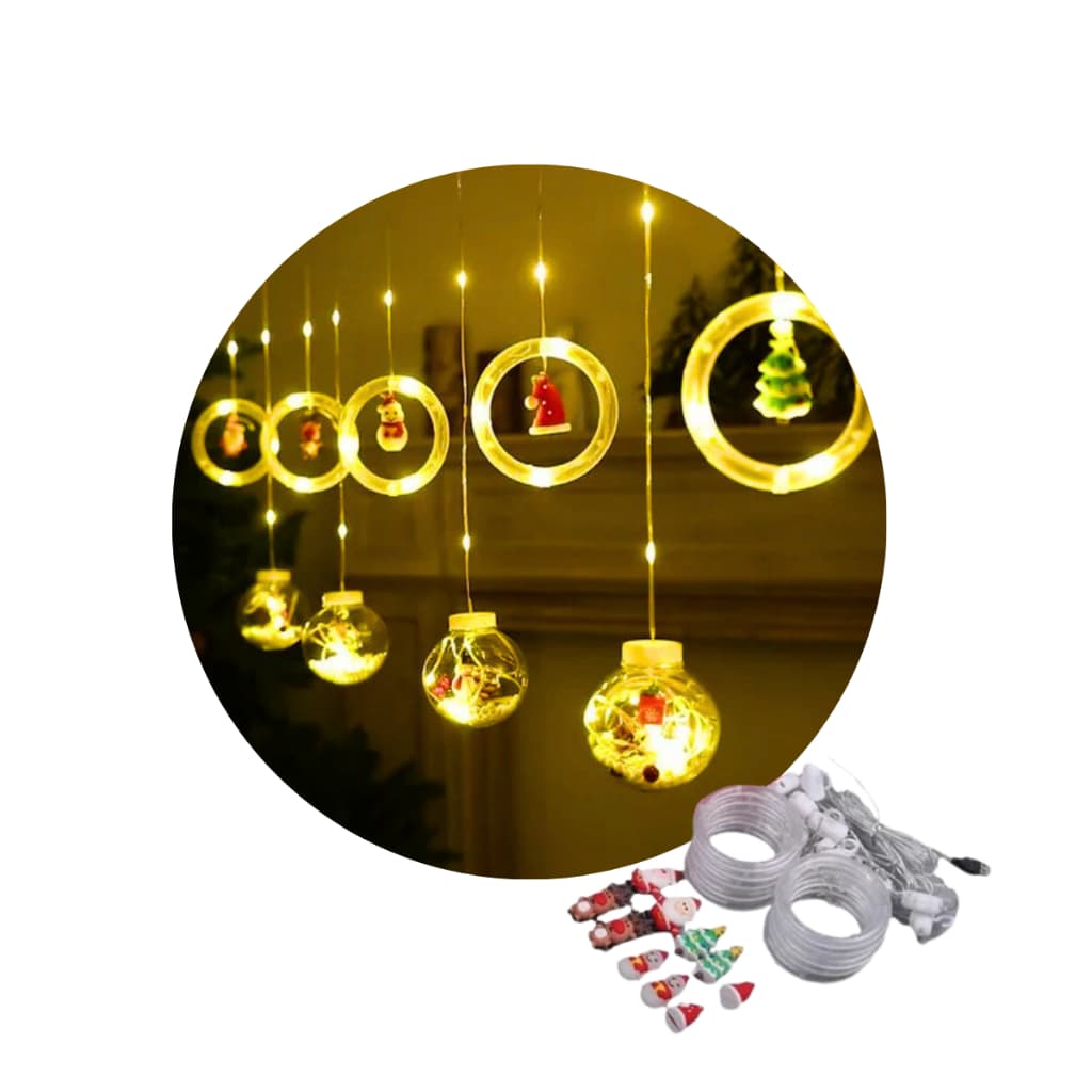 Pisca Cascata Varal 130Led 3,0m Circuito Bivolt Figura A Prova De Água Decoração Natal LuvinCo