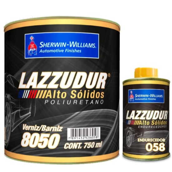 Verniz Automotivo Alto Solido 8050 0,9L Com Catalizador Lazzuril