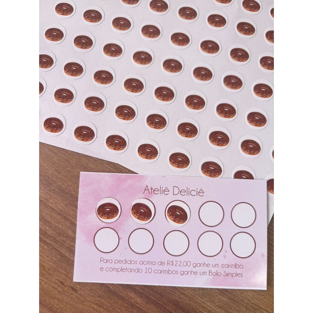 Adesivos mini para cartão fidelidade
