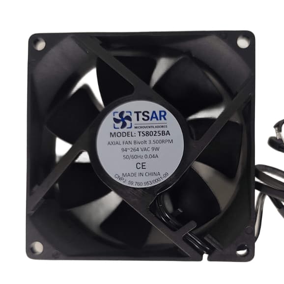 Microventilador 80x80x25mm 8cm 110/220v Bivolt  Automático 3500rpm TSAR Microventiladores
