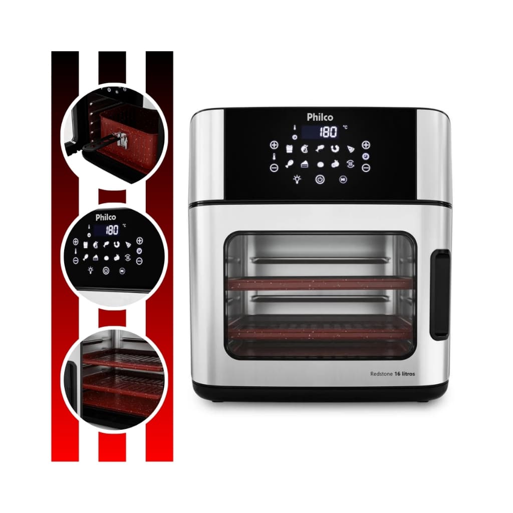 Fritadeira Air Fryer Oven 16 Litros 4 Em 1 PAF16A Com Painel Digital Philco