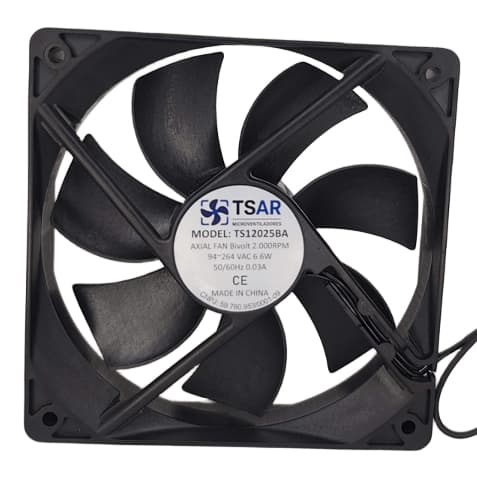 Microventilador 120x120x25mm 12cm 110/220v Bivolt 2000rpm Painéis Elétricos, Refrigeradores, TSAR
