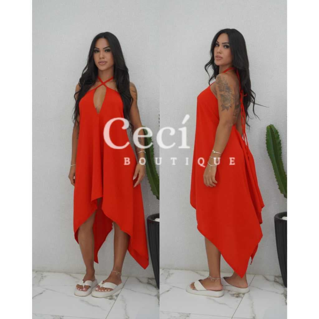 Vestido Envelope Alcinha Casual Sem Bojo Feminino Multiformas Costa Nua
