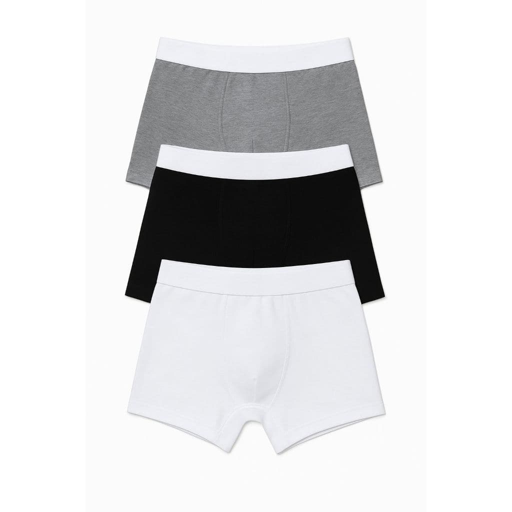 Cueca Boxer Kit com 3 uni Em Algodão Cotton