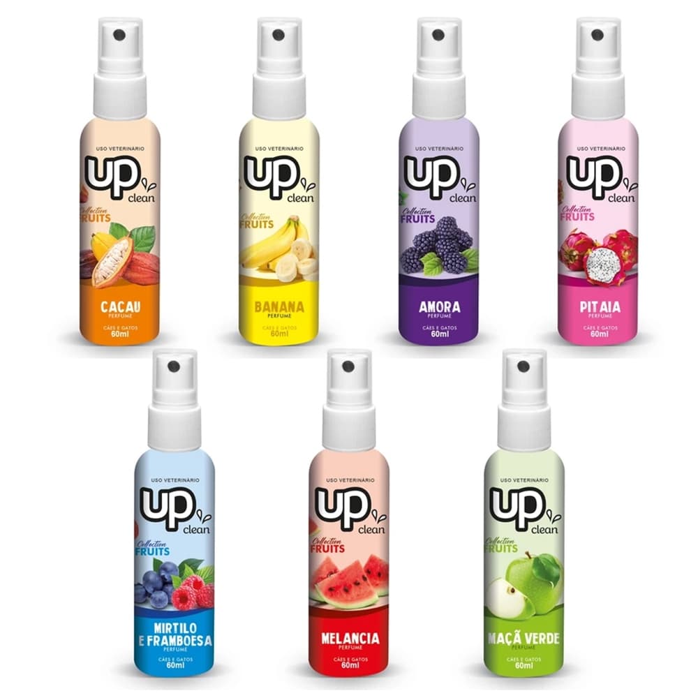 Perfume para Cães e Gatos Tropical 60ml UP Clean VÁRIAS FRAGRÂNCIAS