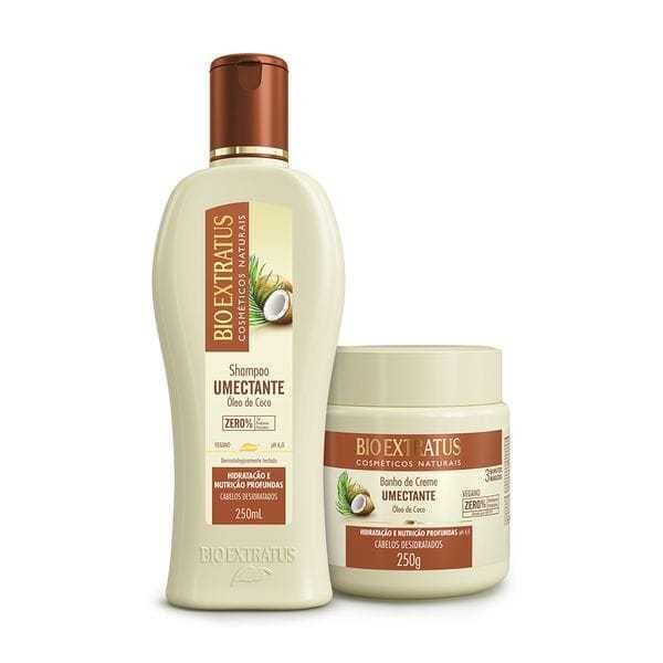 Kit Umectante (250mL/g) Shampoo e Banho de Creme Bio Extratus