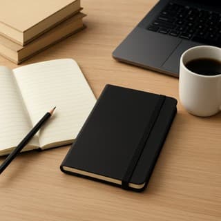 Caderneta Tipo Moleskine 10x7 Sem Pauta Capa Dura Bolso Anotações Estudar Organizar
