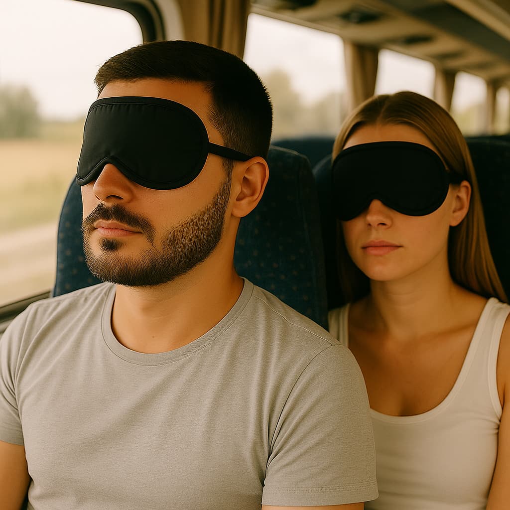 Máscaras Tapa Olho para dormir Premium - Seu Passaporte para o Sono Perfeito Desperte