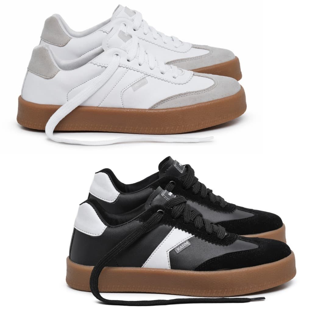 Kit Tenis Feminino Casual Dia a Dia Confortável Leve Versátil Atemporal Urbano Sapatilha Baixinha