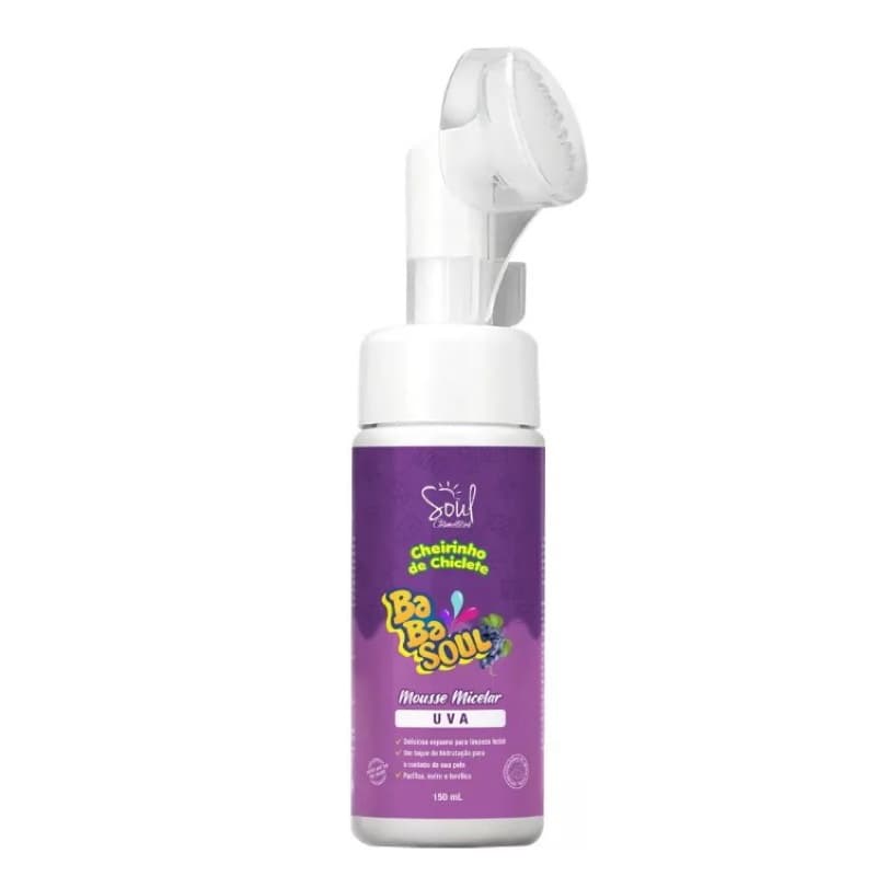 Mousse Micelar Cheirinho de Chiclete Uva - 150 ml | Babasoul Cosméticos