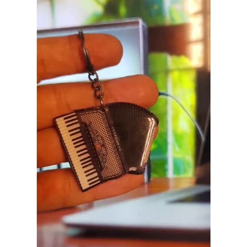 Chaveiro Instrumento Musical Acordeon sanfona – Personalizado com seu Nome