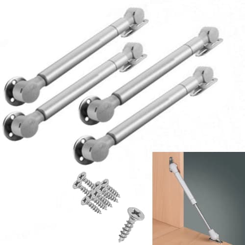 Kit 4 Peças Pistão à Gás Amortecedor Inverso P/Porta Armário Cozinha Abre Para Baixo Móveis 40N-150N