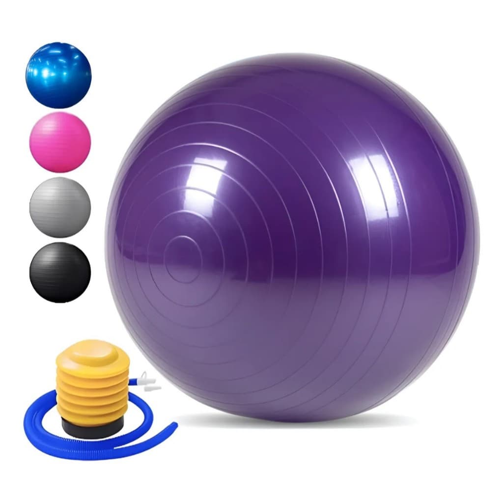 Bola 55cm Yoga Suiça Pilates Abdominal Gym Ball Com Bomba