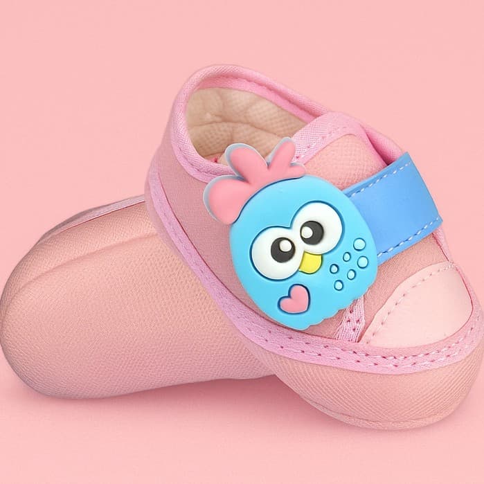 Tênis Infantil Bebê Menina Enfeite Galinha Recém Nascido Mesversário Delicado Leve Macio Confortável
