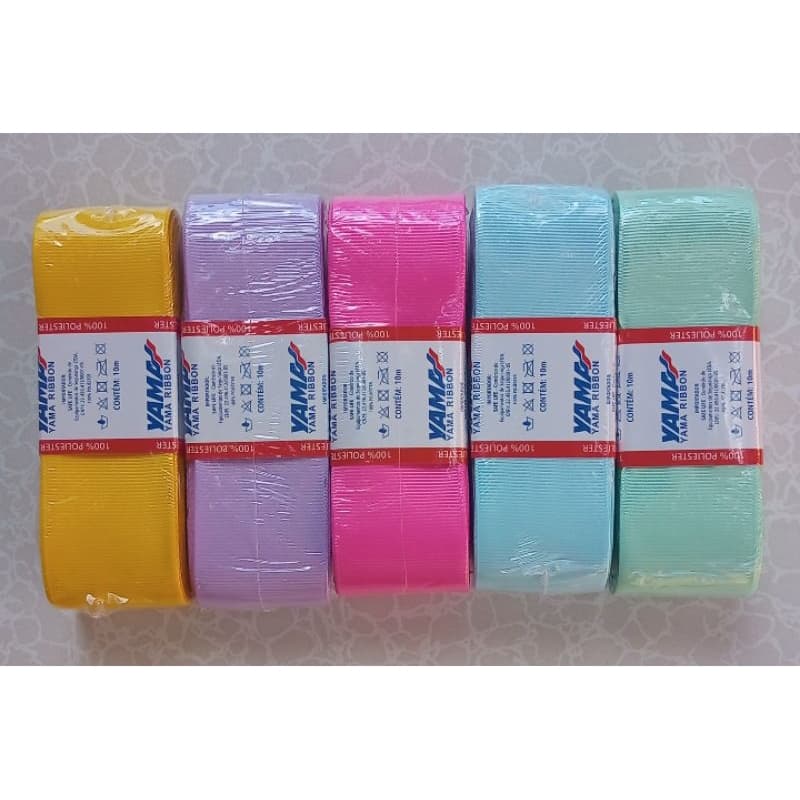 Kit 50 metros de fita de Gorgurao para Laços 38mm n9 Yama - Kit Laceira Iniciante + brinde 10 metros fita N2