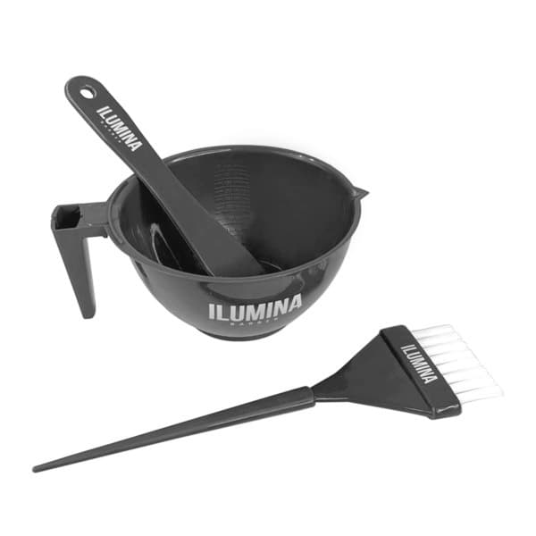 KIT PROFISSIONAL PARA TINTURA DE CABELO ILUMINA - CUMBUCA, PINCEL E ESPATULA MEXEDORA