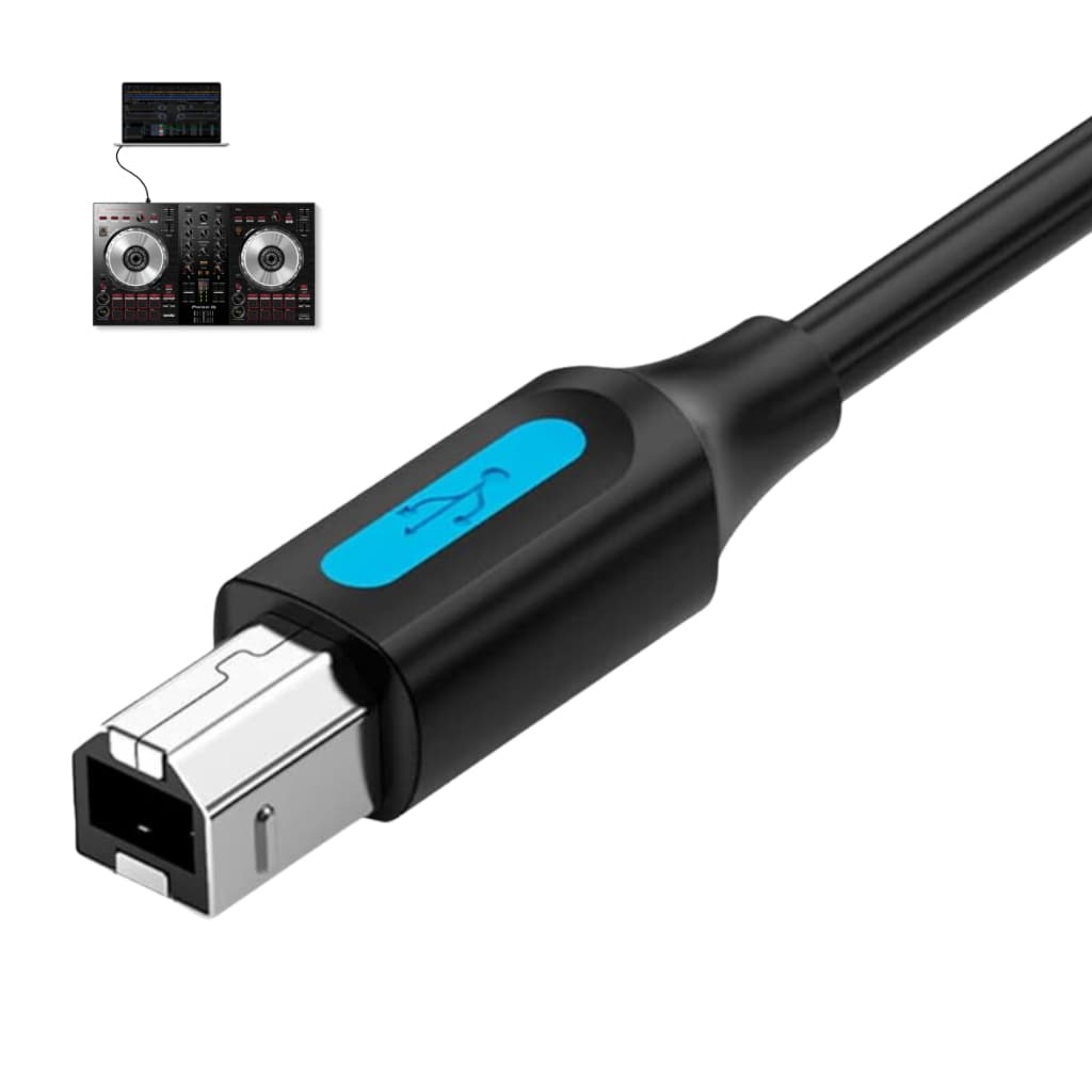 Cabo Usb Midi Para Controladora Pioneer Ddj Sb Sb2 E Sb3