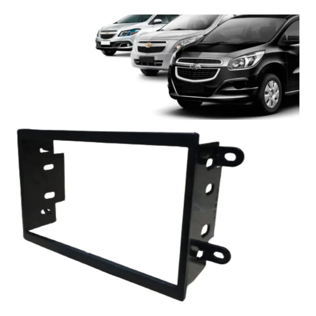 Moldura 2 Din Multimidia Mp5 Onix Cobalt Spin Prisma 2012 2013 2014 2015 2016 2017 2018 2019 Preto