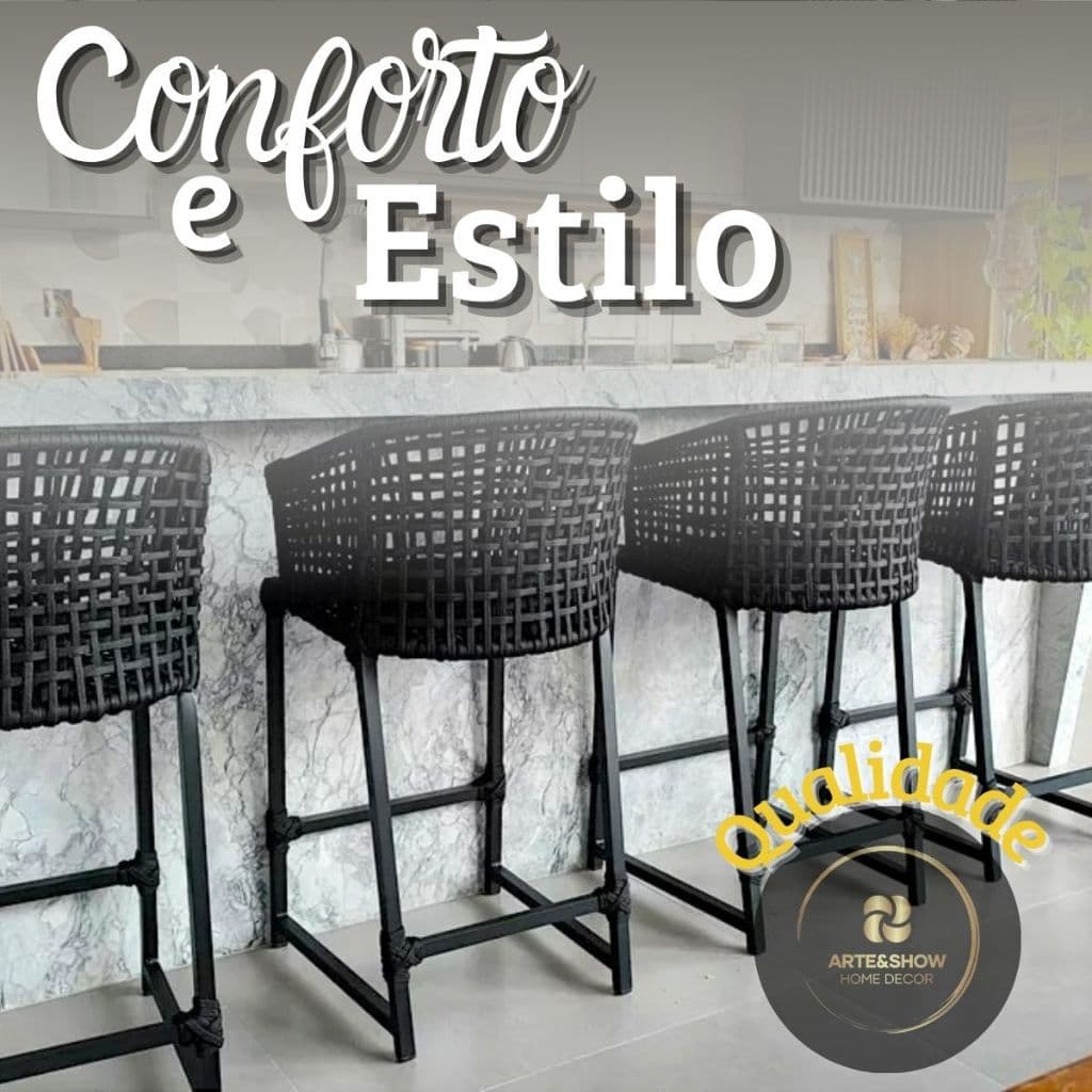 Banqueta Alta Paris Moderna em Alumínio Premium Resistência e Elegância Balcão área Gourmet
