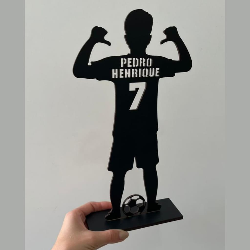Kit 35 Display Jogador Futebol Festa Aniversario Mesa Nome
