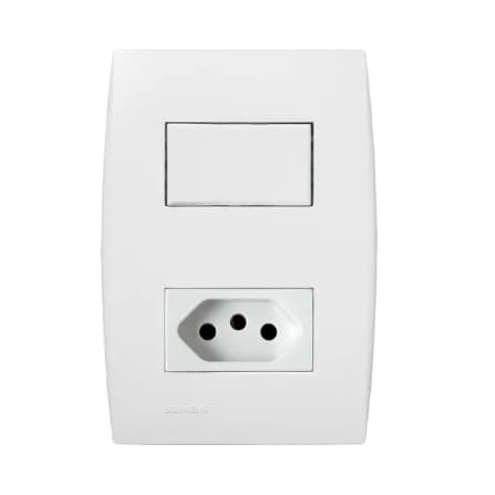 INTERRUPTOR SOPRANO ILUS 1S COM TOMADA 10A 9066