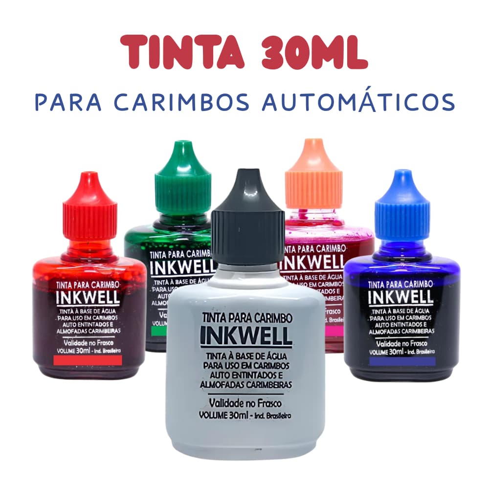 Tinta para Carimbos Automáticos e Almofadas