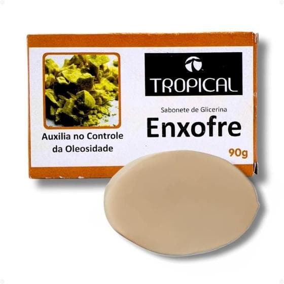 Sabonete de Enxofre barra seca espinhas e tira oleosidade 90gr (para skincare)