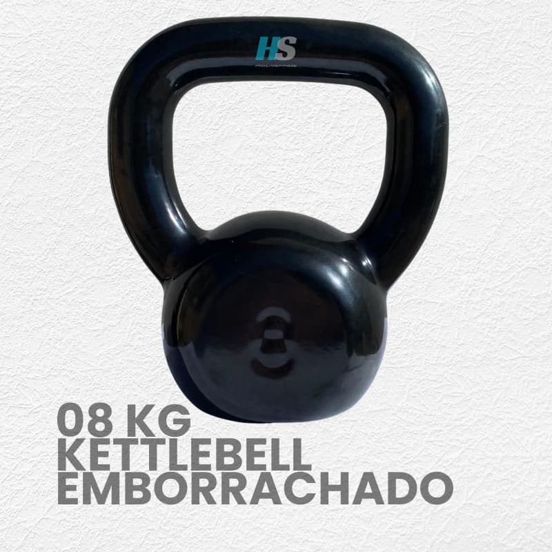 Kettlebell Emborrachado 8kg -( 1 unidade) Peso de academia