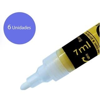 06 marcadores de quadro branco recarregáveis, ponta redonda (largura do traço: 2mm)