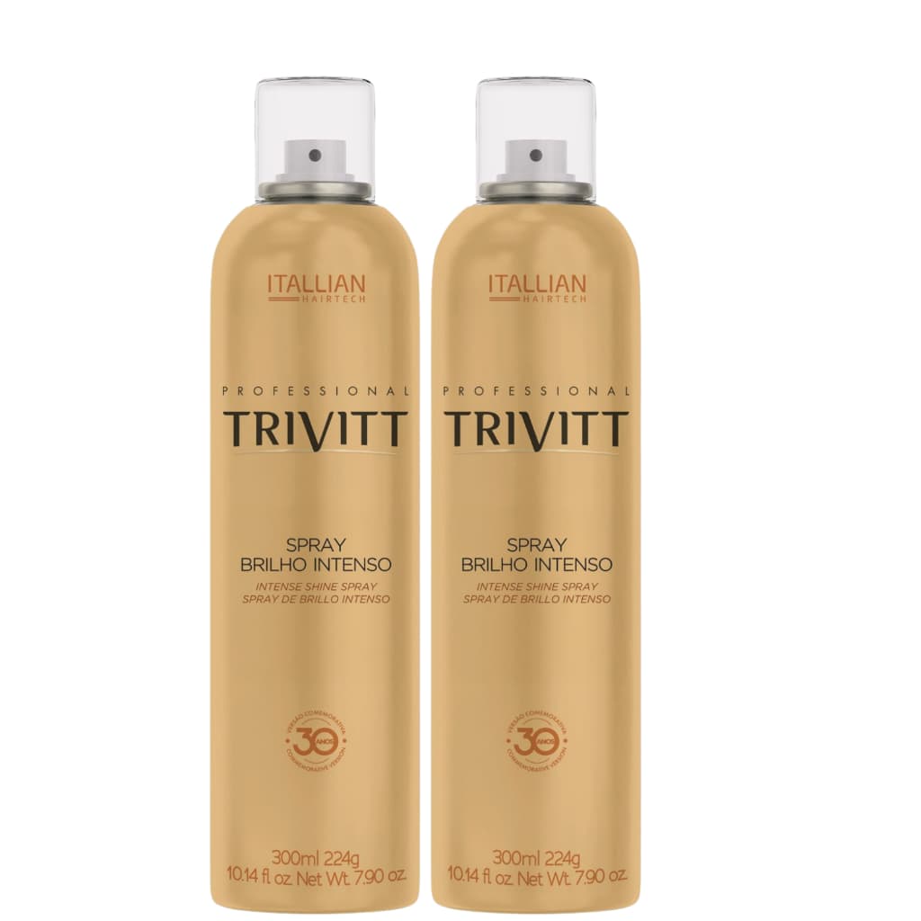KIT TRIVITT STYLE SPRAY DE BRILHO INTENSO 2 UNIDADES ITALLIAN PERFUME PARA CABELO