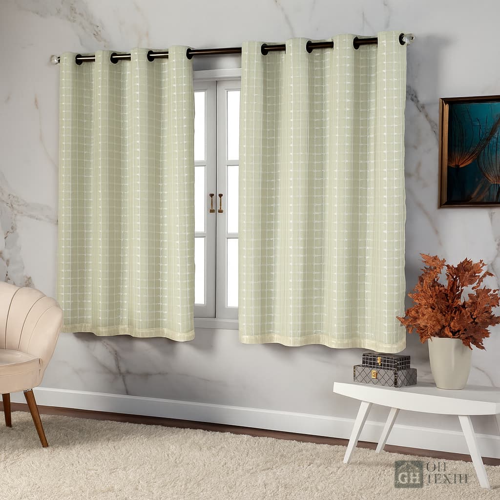 Cortina Blackout PVC 2,00x1,40m com Voil Xadrez ou Liso Decorativo - Conforto para Sala e Quarto