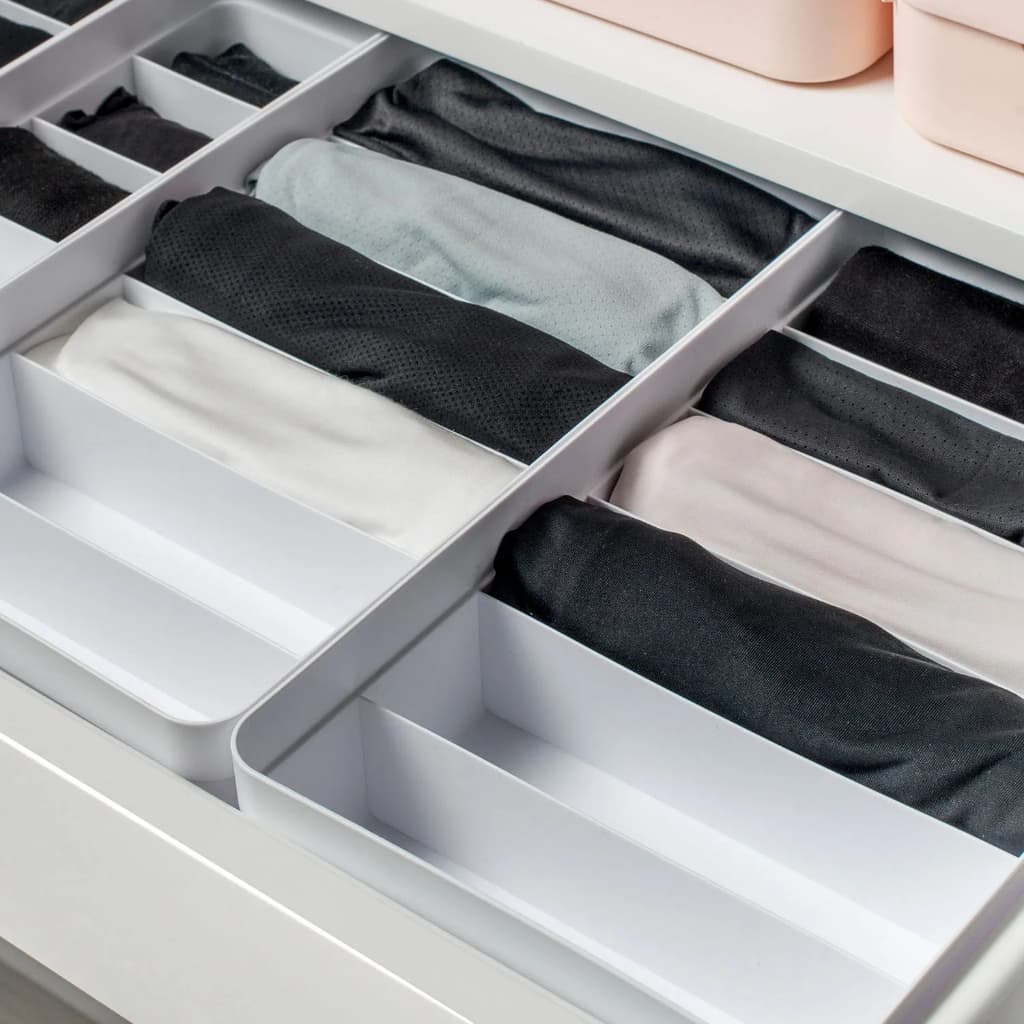 Organizador de Gavetas Colmeia Guarda Roupa 20L Camisetas, shorts, roupas ginástica e toalhas de rosto, roupa íntima OU