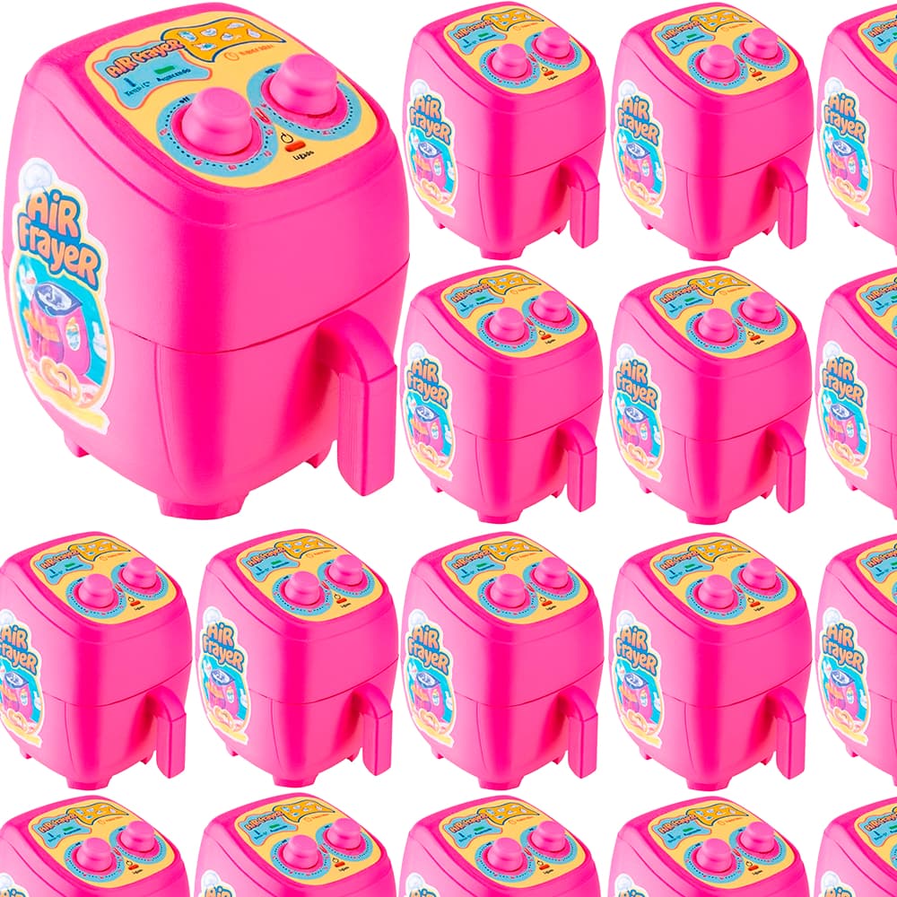 Kit com 10 Airfryer de brinquedo faz de conta rosa para revenda presente ou doação menina bebe Amar é