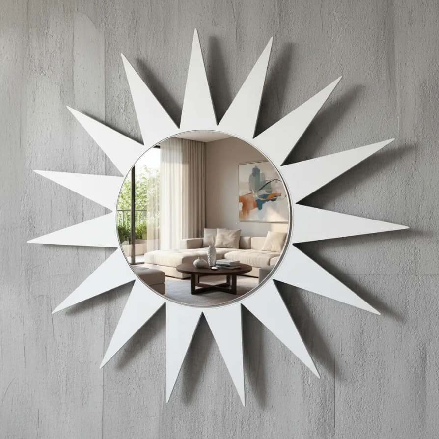 Espelho Vidro Decorativo Sol Místico mdf 6mm 45cm