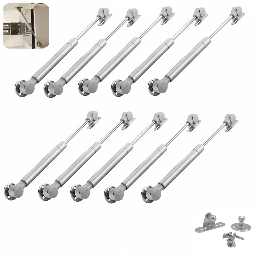 Kit 10 Peças Pistão à Gás Amortecedor Para Porta Armário Cozinha Abre Para Cima Móveis 40N-150N