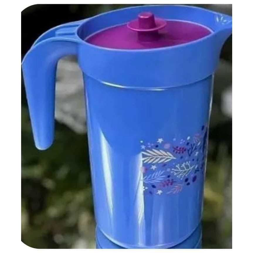 Jarra com Tampa Murano Tupperware azul estampada 2L