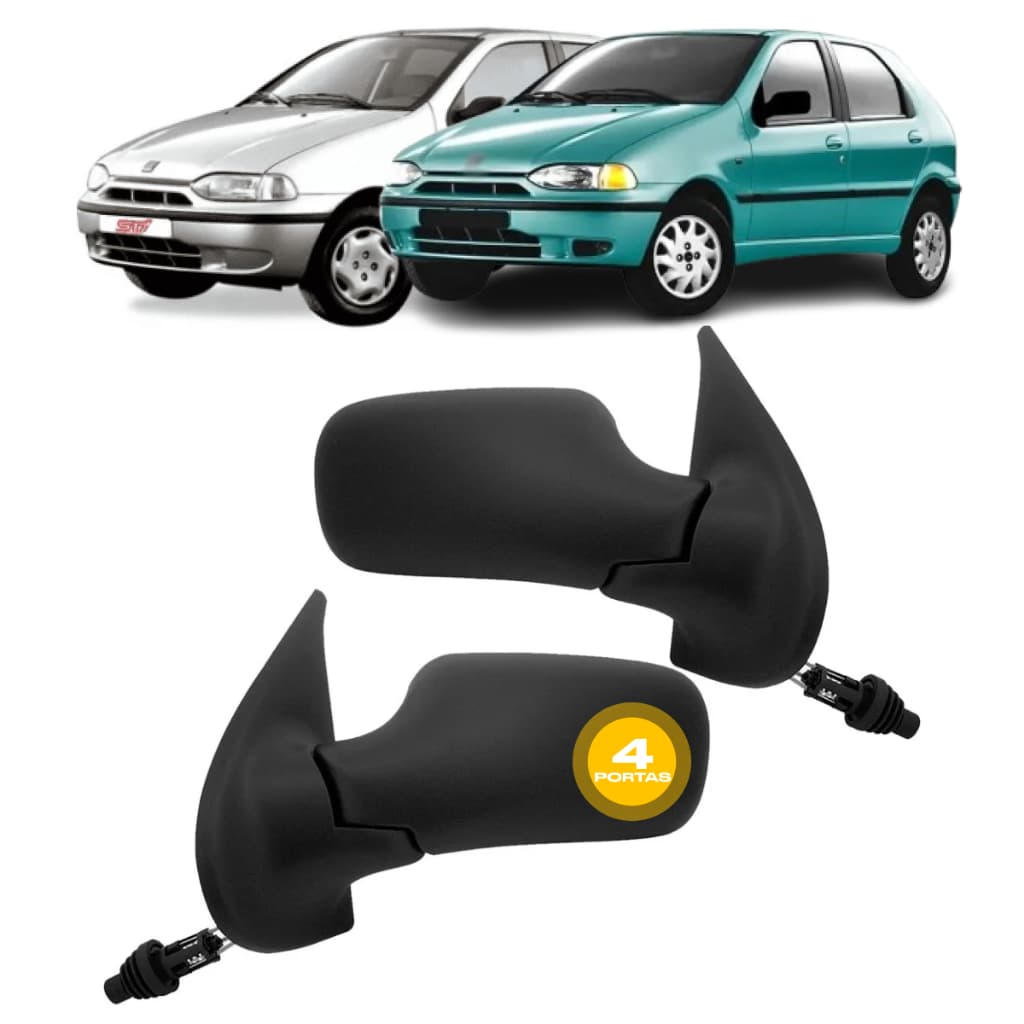 Retrovisor Palio Siena Week 96 97 98 99 2000 4 Portas Com Controle Regulagem Completo
