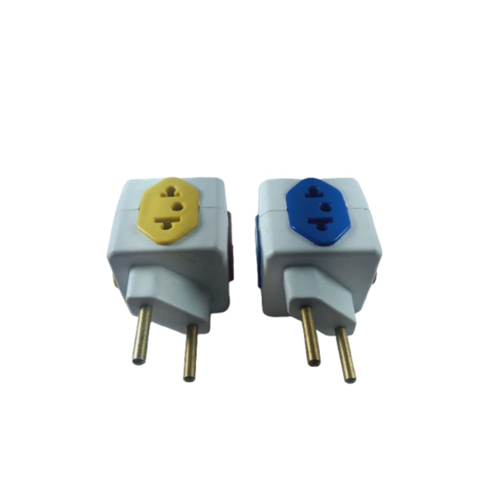 Kit 2 Adaptadores Cubo 10a Para Tomadas Sem O Pino Do Meio