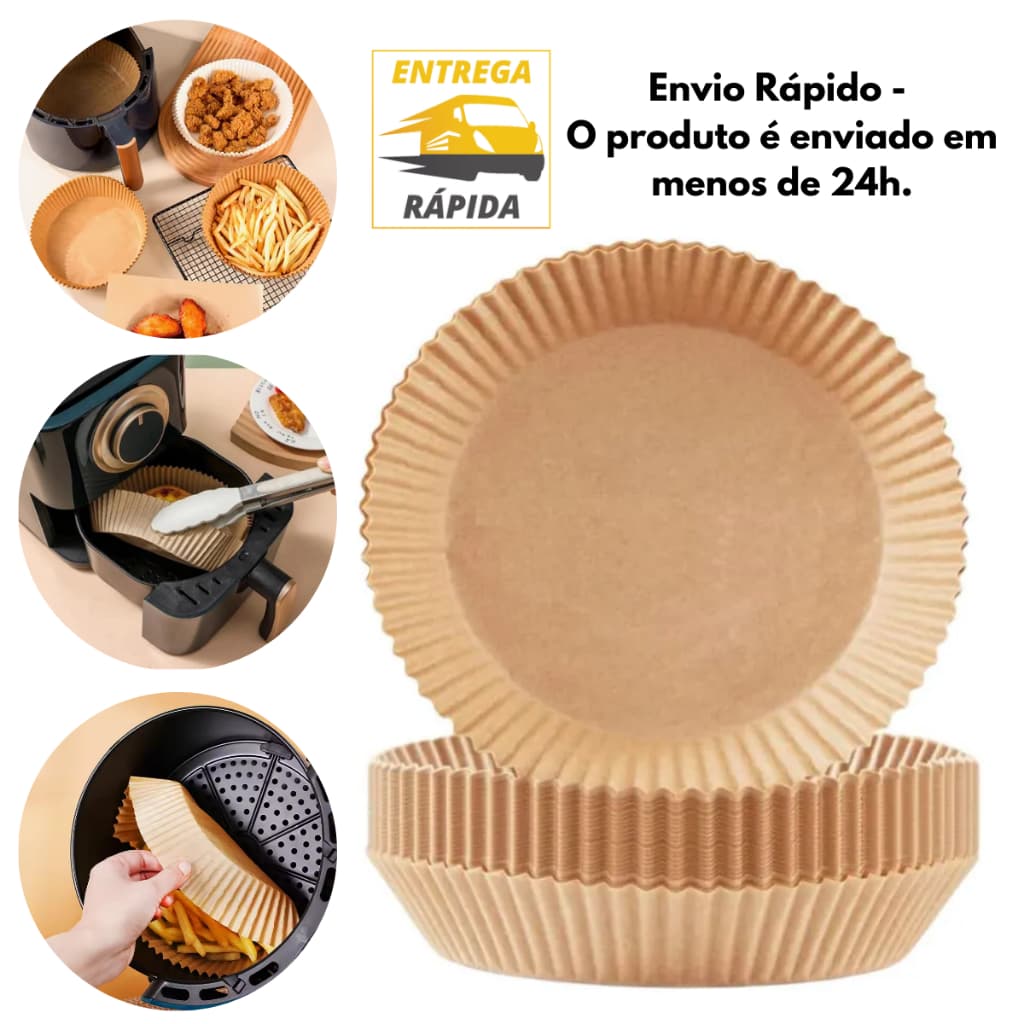 500 Forma Papel Descartavel Antiderente Não Gruda Resistente ao Calor para Airfryer Durável Grande