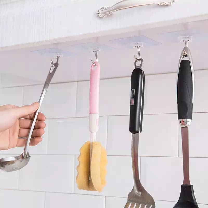 Kit 10/20 Gancho De Parede Forte Para Cozinha / Banheiro Multiuso Gancho Porta Não-Amarcaing