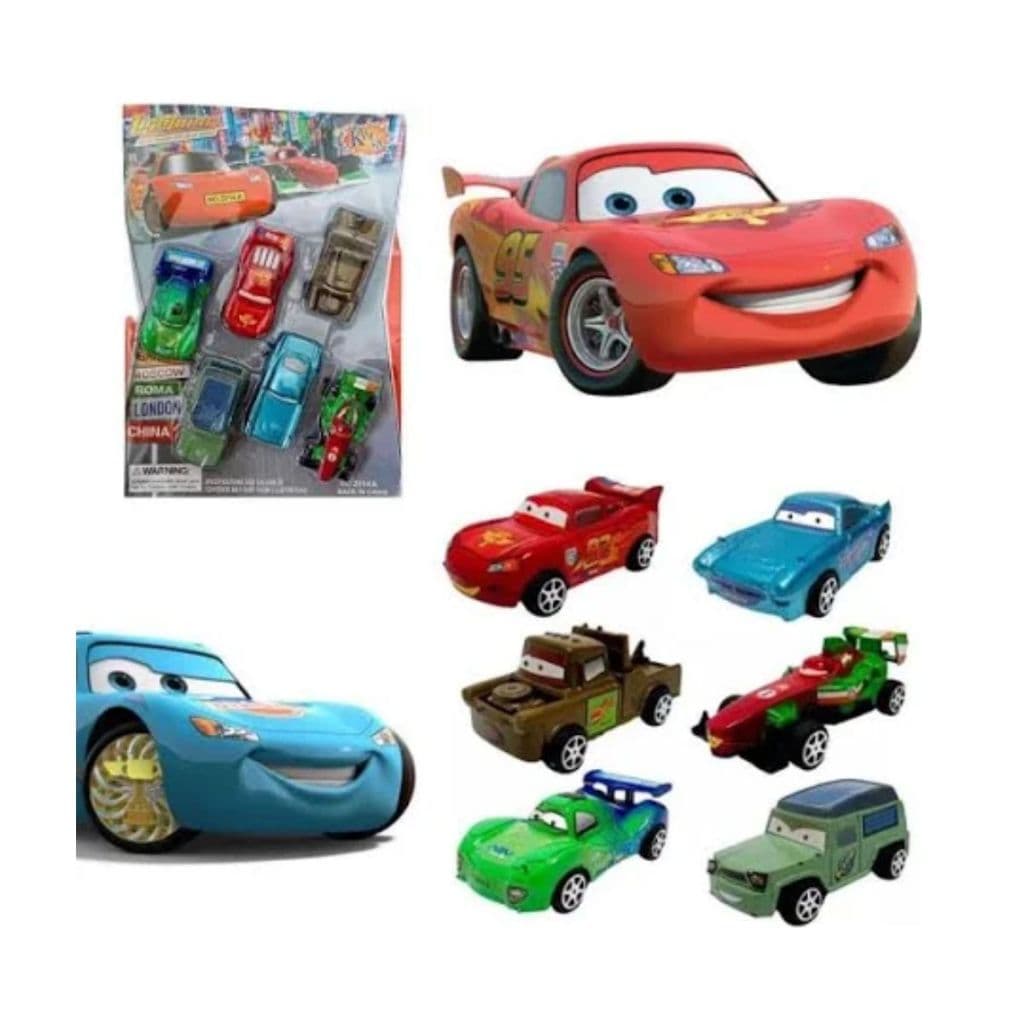 Kit com 6 Carrinhos Coleção Filme Carros – McQueen