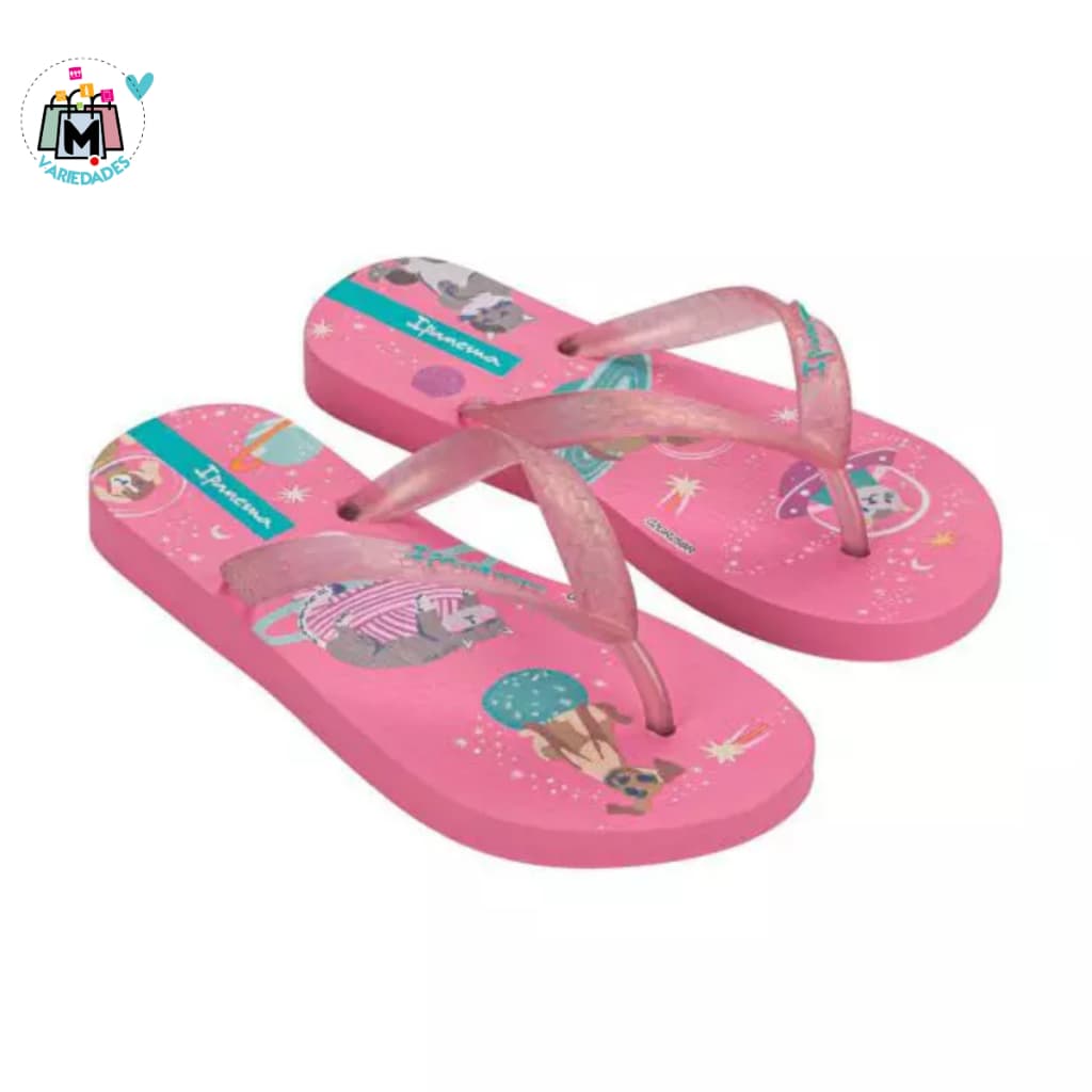 Chinelo Infantil Ipanema Tema Rosa Perolado Diversão das Crianças com Conforto e Estilo 23-32