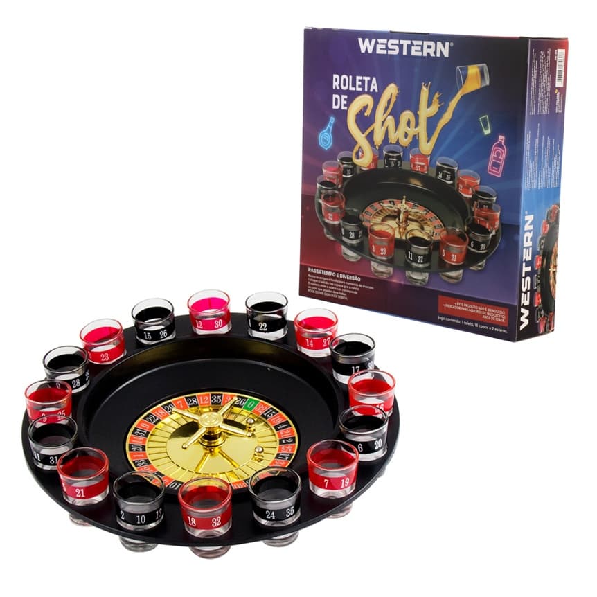 Jogo De Roleta Drink 16 Copos Vidro Vidro Shot Dose Bebida Diversão Festas