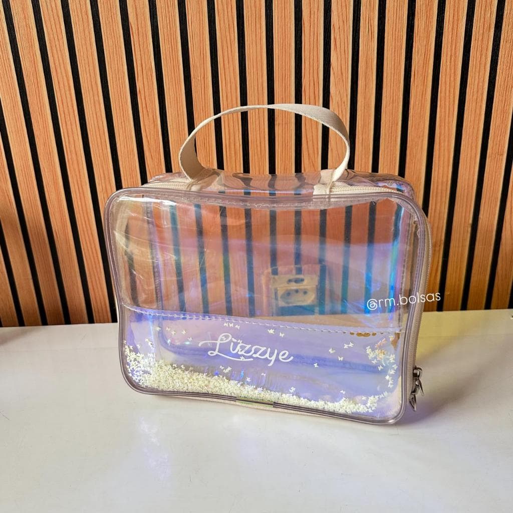 NECESSAIRE Bolsa de mão Organizadora  Maternidade Creche Nome Personalizado Tamanho Aprox 23x17cm