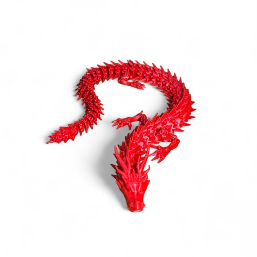 Dragão Articulado Impressão 3D Flexível 30cm Decorativo Antiestresse Geek PLA