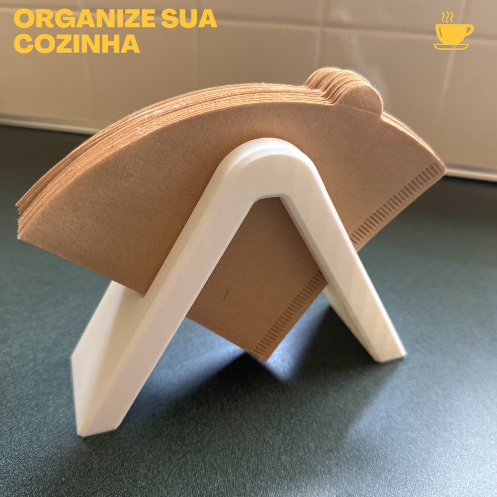 Suporte Moderno para Filtro de Café Coador de Papel 102 103 Organizador Elegante Minimalista Cozinha