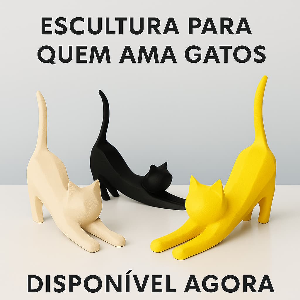 ESCULTURA DO GATO  PARA QUEM AMA GATOS - 17 CENTÍMETROS -Enfeite para mesa, enfeite para estante